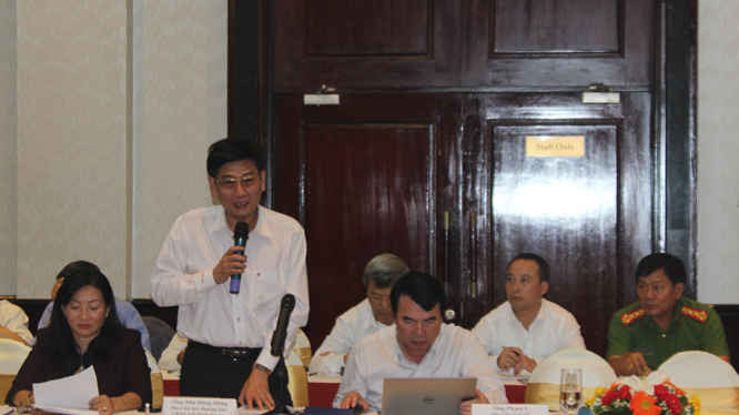 Ông Mai Hùng Dũng, Phó Chủ tịch Thường trực UBND tỉnh Bình Dương phát biểu tại Hội nghị