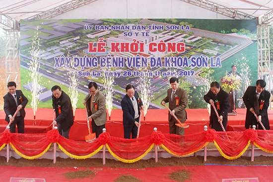 Khởi công xây dựng Bệnh viện Đa khoa tỉnh Sơn La (Ảnh: Báo Sơn La)