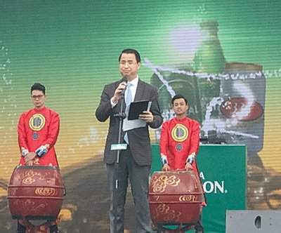 Ông Võ Thanh Hà - Chủ tịch Hội đồng Quản trị Sabeco phát biểu tại buổi lễ 