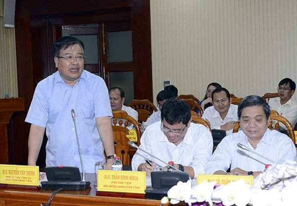 Ông Nguyễn Văn Trình - Chủ tịch UBND tỉnh Bà Rịa - Vũng Tàu phát biểu tại buổi làm việc 