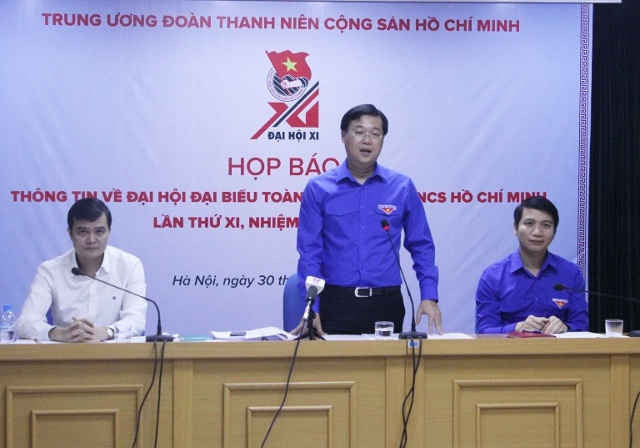 Đồng chí Lê Quốc Phong, Bí thư thứ nhất Trung ương Đoàn phát biểu tại cuộc họp