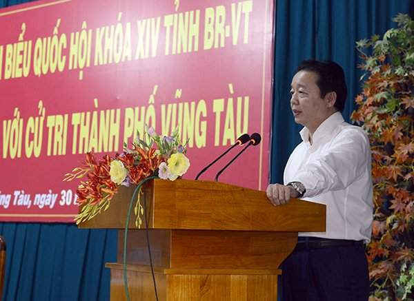 Bộ trưởng Trần Hồng Hà giải đáp thắc mắc, kiến nghị của cử tri TP Vũng Tàu