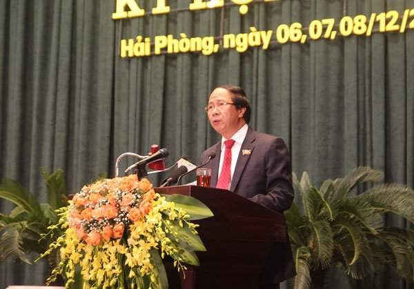 Ông Lê Văn Thành, Bí thư Thành ủy, Chủ tịch HĐND Thành phố phát biểu khai mạc
