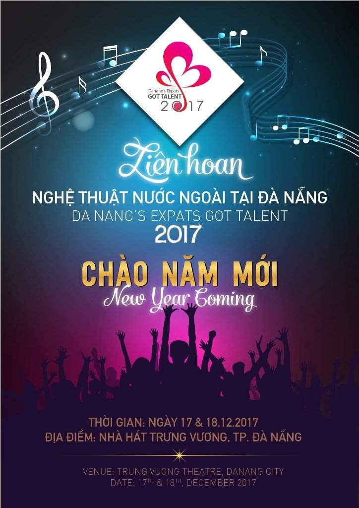 Poster Liên hoan nghệ thuật nước ngoài tại Đà Nẵng năm 2017 - “Da Nang’s Expat Got Talent 2017”