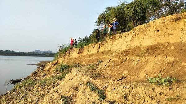 Tình trạng sạt lở nghiêm trọng tại xã Vĩnh Ninh, huyện Vĩnh Lộc