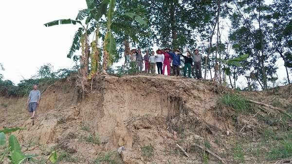 Sạt lở tại xã Vĩnh Ninh, huyện Vĩnh Lộc gây sạt lở đất nông nghiệp