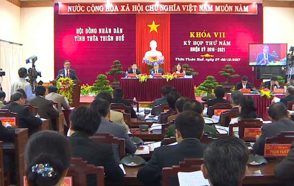 Quang cảnh kỳ họp thứ 5, HĐND tỉnh Thừa Thiên Huế khóa VII