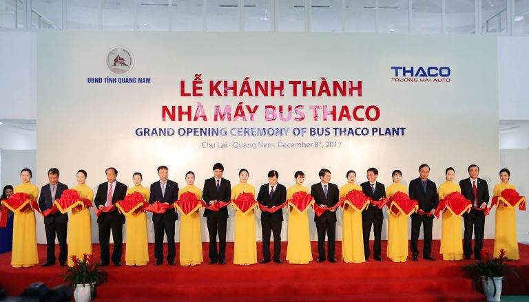 Công ty CP Ô tô Trường Hải (Thaco) đã chính thức ra khánh thành Nhà máy Bus Thaco