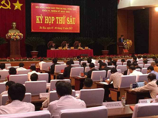 Quang cảnh kỳ họp thứ 6, HĐND tỉnh Bà Rịa - Vũng Tàu