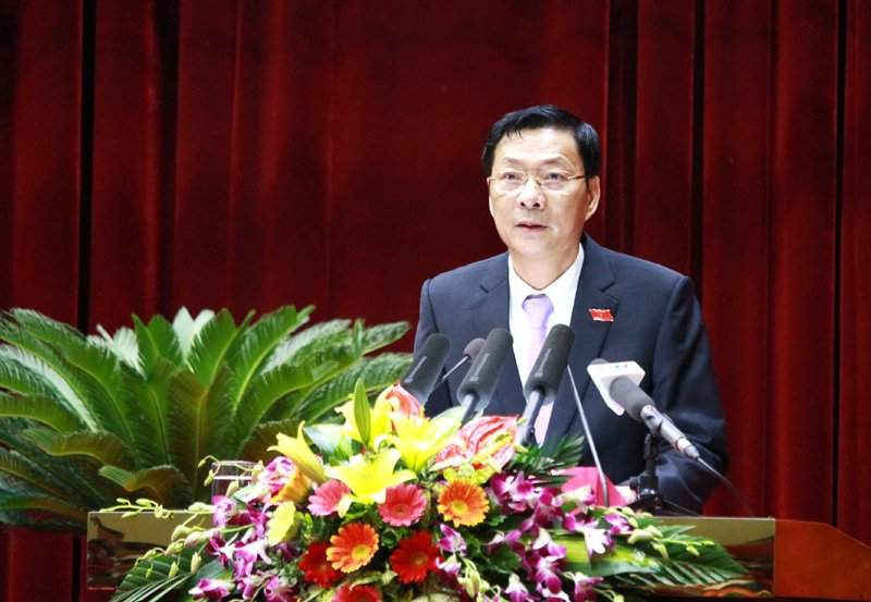 Ông Nguyễn Văn Đọc, Bí thư Tỉnh ủy, Chủ tịch HĐND tỉnh Quảng Ninh phát biểu khai mạc