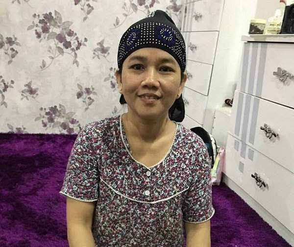Bà Nguyễn Thị Hiệp - người lao động được Công ty Bảo Sơn đưa ra nước ngoài làm việc hiện đang 