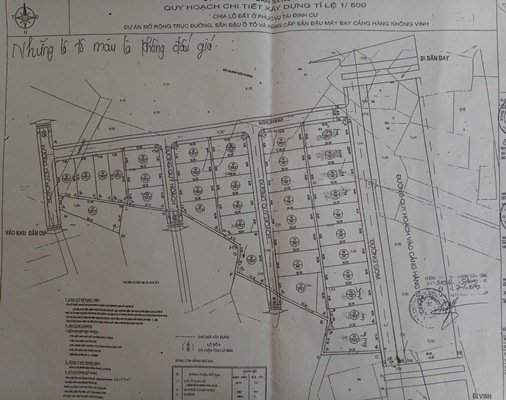 Sơ đồ quy hoạch chi tiết xây dựng chia lô đất ở phục vụ tái định cư ở xóm 18B, xã Nghi Liên