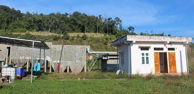 Khu vực xử lý nước tại trung tâm xã Mường Nhé, huyện Mường Nhé