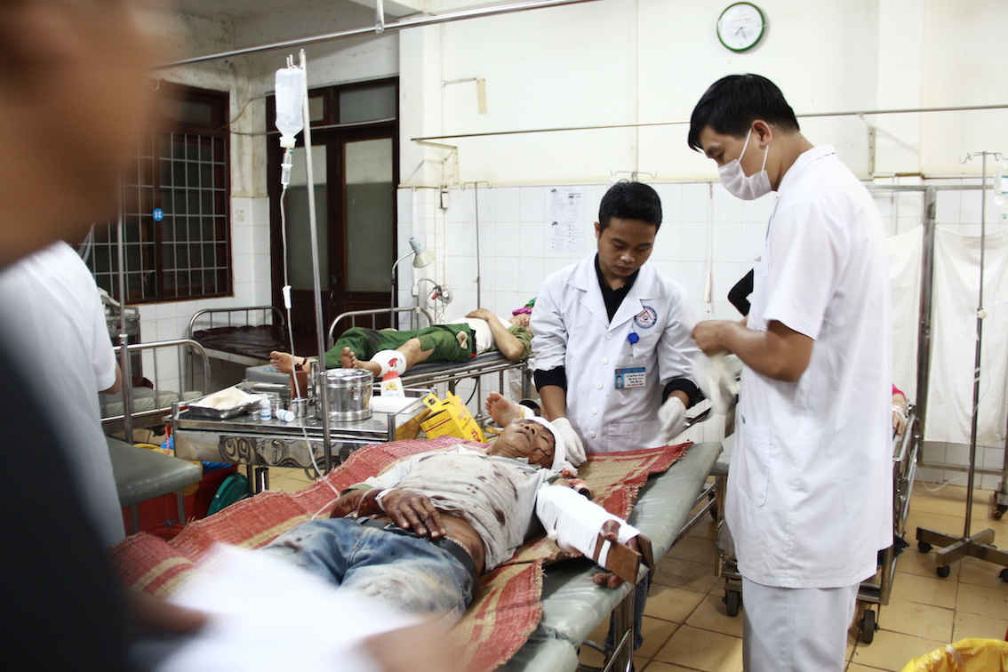 Những người bị thương đang điều trị tại BV Đa Khoa Đắk Lăk