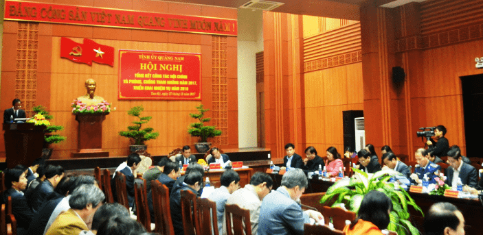 Hội nghị trực tuyến của Ban thường vụ Tỉnh ủy Quảng Nam tổng kết công tác nội chính và phòng, chống tham nhũng năm 2017