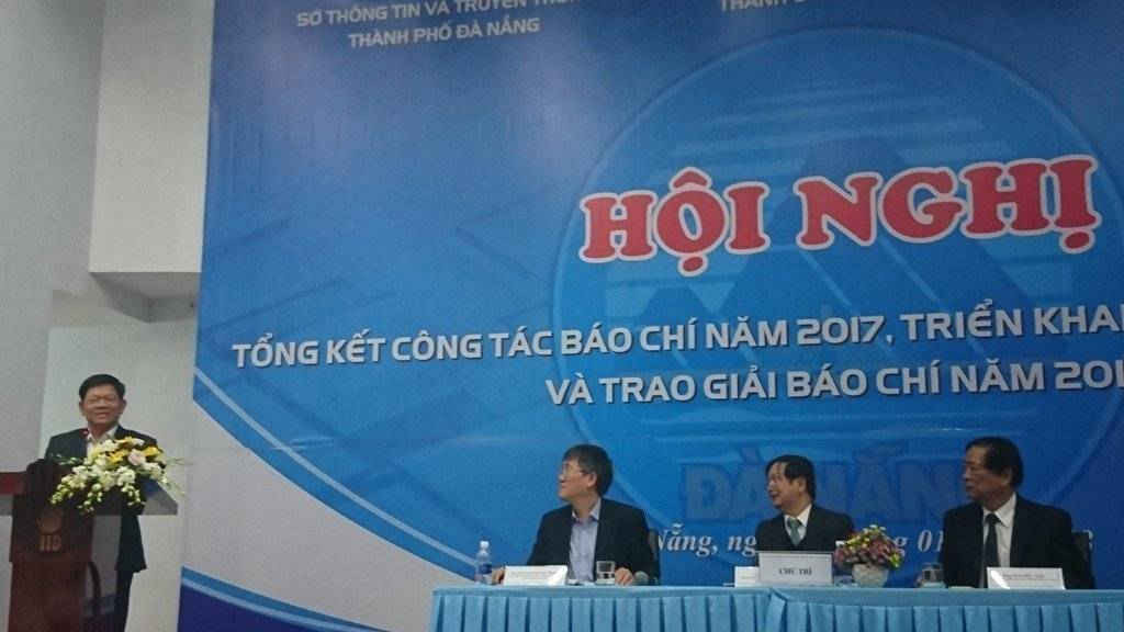 Ông Võ Công Trí- Phó Bí thư Thường trực Thành ủy Đà Nẵng phát biểu tại Hội nghị