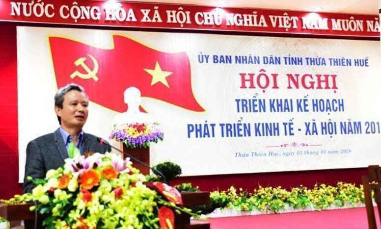 Ông Lê Trường Lưu- Bí thư Tỉnh ủy tỉnh Thừa Thiên Huế phát biểu tại hội nghị