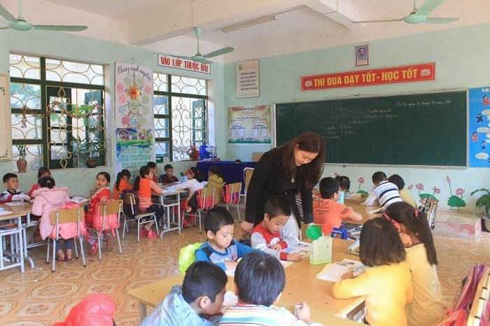 Lớp học theo mô hình VNEN tại Trường tiểu học (huyện Quan Hóa).