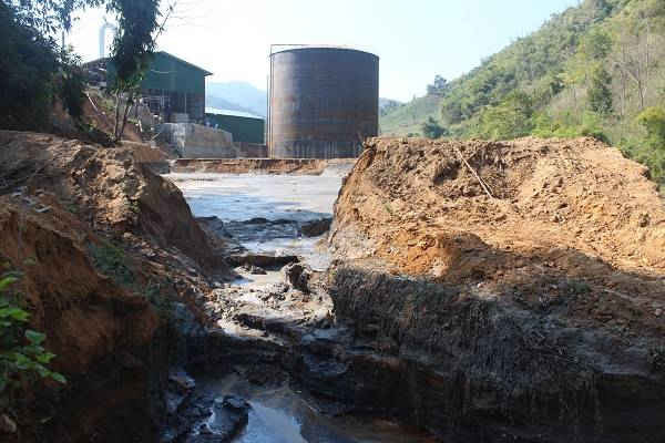 Điện Biên: Vỡ bể chứa nước thải nhà máy chế biến sắn