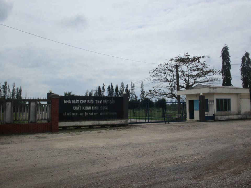 Nhà máy chế biến tinh bột sắn xuất khẩu Bình Định tại Hữu Lộc, Xã Mỹ Hiệp, huyện Phù Mỹ gây ô nhiễm môi trường 