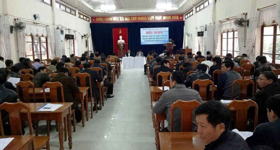 Hội nghị tổng kết công tác quản lý đất đai của UBND TX. Điện Bàn (Quảng Nam) diễn ra sáng ngày 31/1/2018