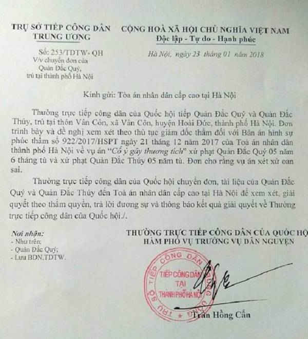 Tòa Cấp cao tại Hà Nội sẽ xét đơn đề nghị kháng nghị kỳ án khởi tố 14 năm mới tuyên án.