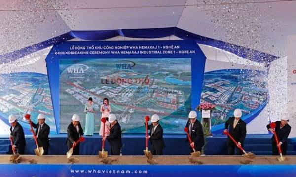 Khởi công Dự án Khu Công nghiệp WHA Hemaraj tỷ đô ở Khu kinh tế Đông Nam Nghệ An