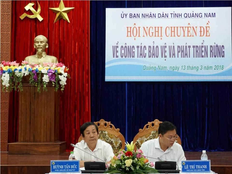 Ông Lê Trí Thanh- Phó Chủ tịch UBND tỉnh Quảng Nam chủ trì Hội nghị