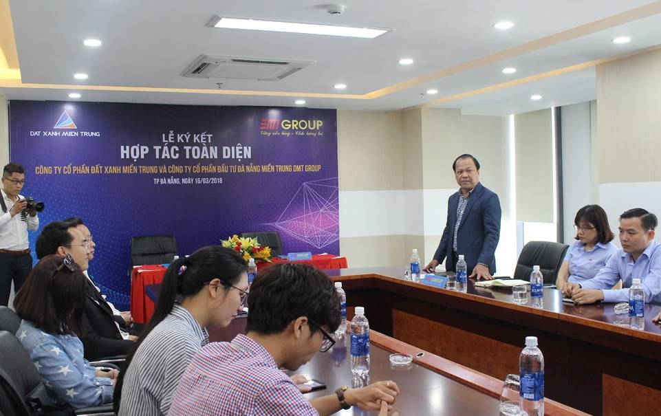 Ông Đặng Thanh Bình- Chủ tịch HĐQT Công ty CP Đầu tư Đà Nẵng - Miền Trung phát biểu