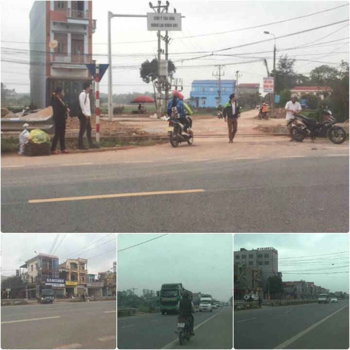 Các điểm hộ lan bị phá dỡ trái phép tại thị trấn Vôi, huyện Lạng Giang.