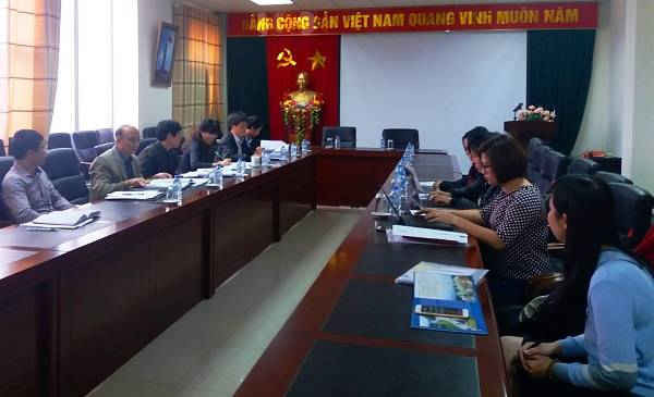 Quang cảnh buổi làm việc giữa Sở TN&MT Lai Châu với Đoàn công tác trường Đại học Tài nguyên và Môi trường.(ảnh: http://sotnmt.laichau.gov.vn)