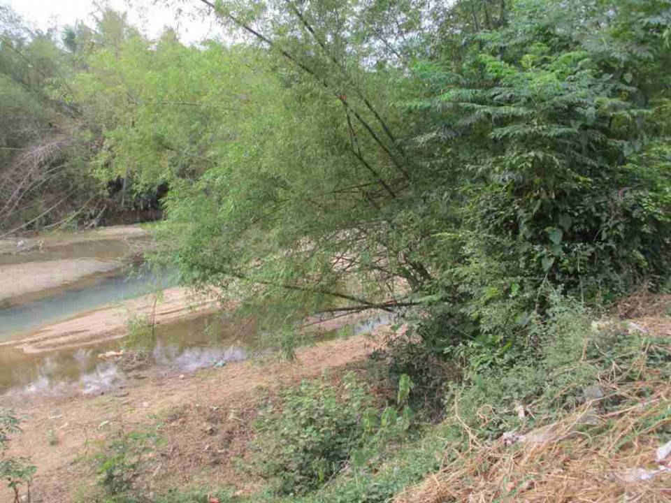 Sông La Tinh bị sạt lở nghiêm trọng xâm thực vào đất nhà dân thôn Bình Long, xã Mỹ Hiệp 