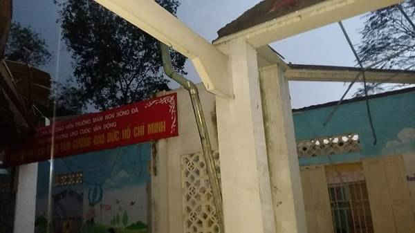 Trường Mầm non Sông Đà, huyện Mường La bị hư hỏng nặng