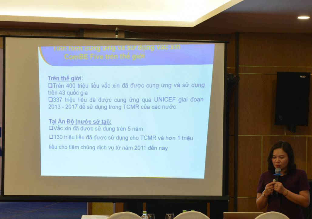 PGS. TS Dương Thị Hồng- Phó Viện trưởng Viện vệ sinh dịch tễ Trung ương cho biết hiệu quả phòng các bệnh từ vắc xin ComBe Five