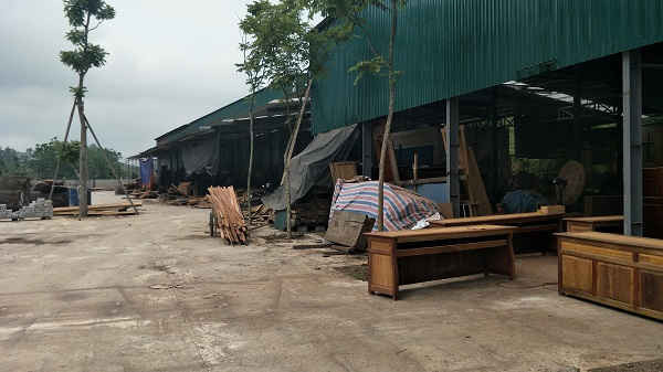 Xưởng chế biến gỗ của công ty Sơn Hà xây dựng trái phép trên đất nông nghiệp