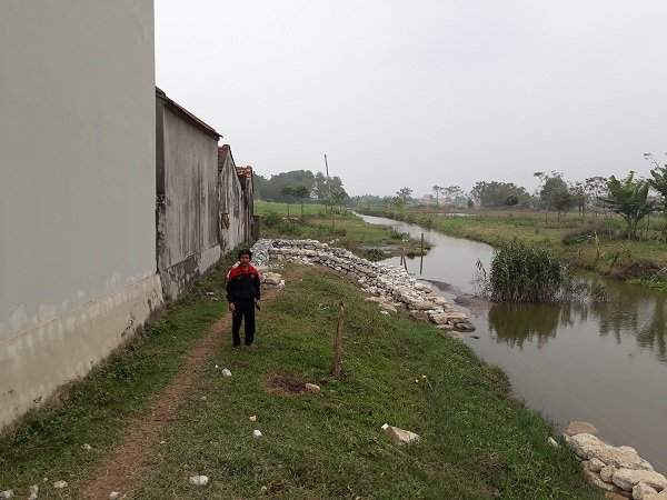 Chính quyền xã Nga Tân cấp đất trái thẩm quyền cho hộ bà Mã Thị Nghênh, ảnh hưởng tới việc tiêu thoát nước của kênh.