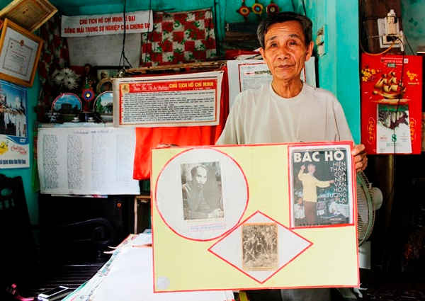 Suốt 11 cựu chiến binh Nguyễn Quang Huy miệt mài đi sưu tầm ảnh của Bác Hồ