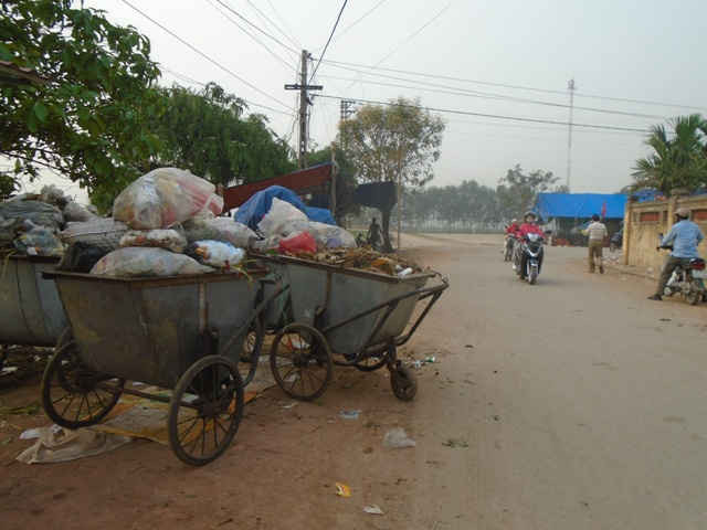 Mô hình thu gom, tập kết rác tại xã Quảng Minh, huyện Việt Yên