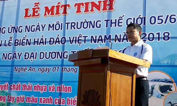 Đ/C Phạm Văn Toàn – PGĐ Sở TN&MT Nghệ An phát động “Tháng hành động vì môi trường”