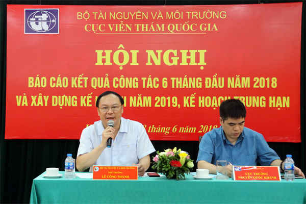 Thứ trưởng Bộ TN&MT Lê Công Thành phát biểu chỉ đạo tại Hội nghị