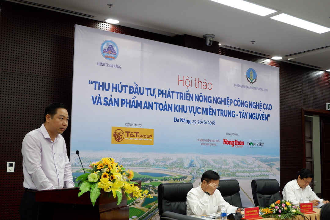 Ông Nguyễn Quang Tin- Phó Vụ trưởng Vụ Khoa học, Công nghệ và Môi trường (Bộ NN&PTNT) phát biểu tại hội thảo