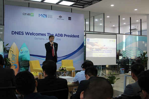Ông Takehiko Nakao khẳng định, ADB sẽ tiếp tục tham gia vào hệ sinh thái đổi mới kinh doanh của Việt Nam tại Đà Nẵng