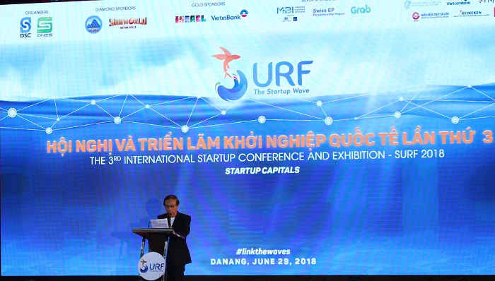 Chủ tịch Vườn ươm Doanh nghiệp Đà Nẵng Võ Duy Khương phát biểu tại hội nghị
