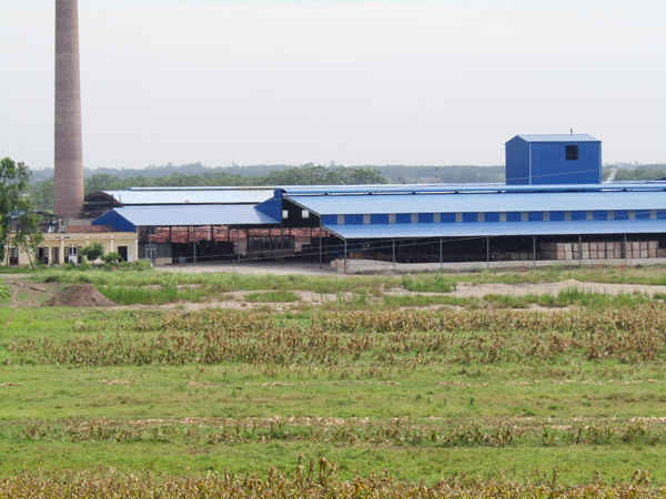 Một góc khu vực sản xuất của Công ty CP gạch đại Hoàng