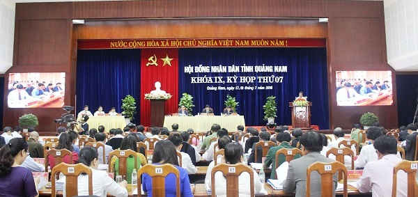 Toàn cảnh Kỳ họp thứ VII, HĐND tỉnh Quảng Nam khóa IX (ảnh Thùy Dung)