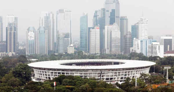 Toàn cảnh Sân vận động chính Bung Karno ở Jakarta, Indonesia vào ngày 17/7/2018. Ảnh: Beawiharta