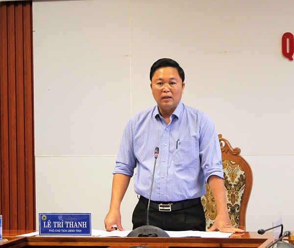 Ông Lê Trí Thanh, Phó Chủ tịch UBND tỉnh Quảng Nam phát biểu.