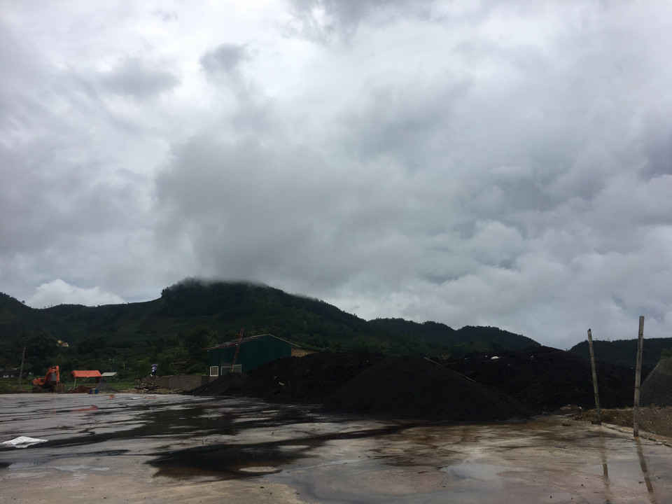 Tại thời điểm kiểm tra ngày 8/8, HTX Mường Chanh chưa xây dựng hệ thống nhà xưởng chứa vỏ cà phê 