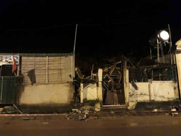 Căn nhà của ông Trần Văn Thái bị phá hủy hoàn toàn sau vụ lở đất đêm 25/8
