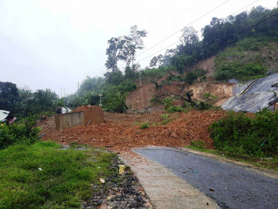 Sạt lở núi kinh hoàng hồi cuối năm 2017 tại xã Trà Giang, huyện Bắc Trà My, tỉnh Quảng Nam